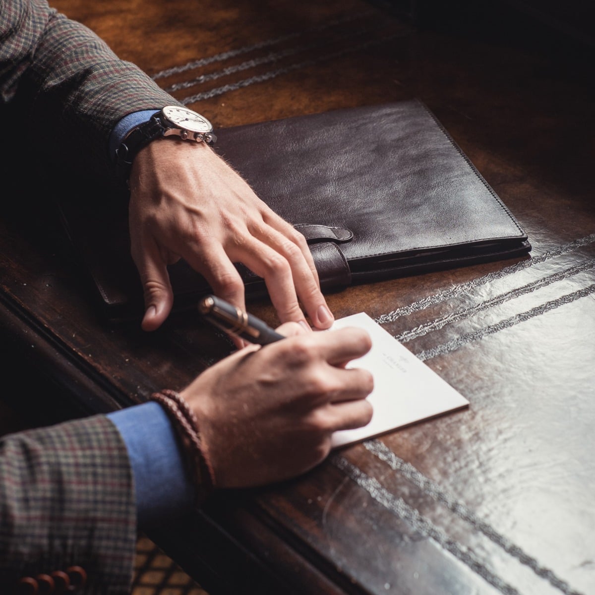 Leather Letter Pad Holder Handmade Letter Note Pad Holder Frank